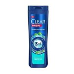شامپو و ژل دوش مردانه 3 در 1کلیر clear ضد شوره و نرم کننده 350 میل