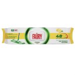 دستمال مرطوب طی چند منظوره فیری رایحه لیمو FAIRY mop uyumlu LIOMIN بسته 50 عددی